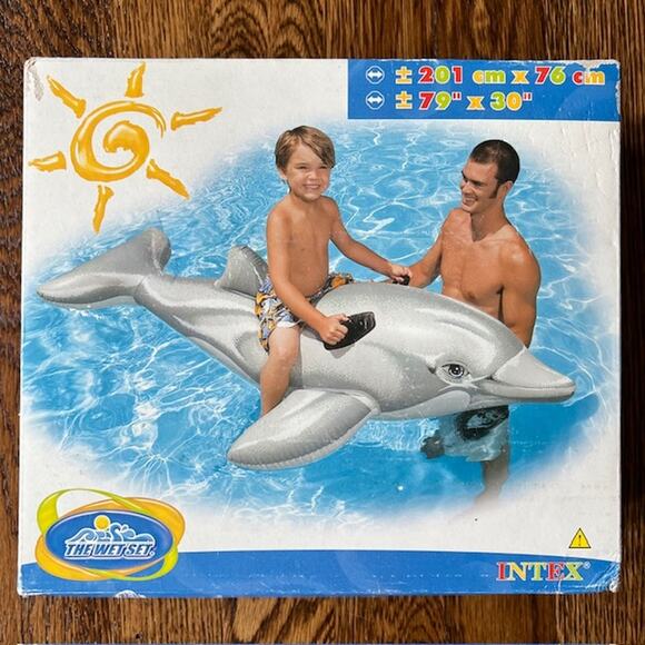 VTG Intex The Wet Set Dolphin Ride-On Pool Float #58539 79x30 - Picture 1 of 5
